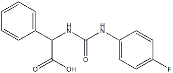 ({[(4-fluorophenyl)amino]carbonyl}amino)(phenyl)acetic acid Struktur