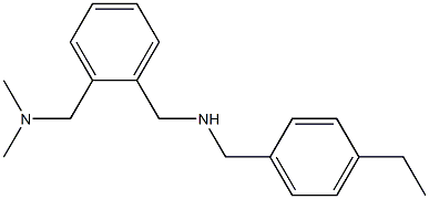 ({2-[(dimethylamino)methyl]phenyl}methyl)[(4-ethylphenyl)methyl]amine Struktur