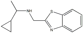 (1,3-benzothiazol-2-ylmethyl)(1-cyclopropylethyl)amine Struktur