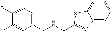 (1,3-benzothiazol-2-ylmethyl)[(3,4-difluorophenyl)methyl]amine Struktur