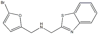 (1,3-benzothiazol-2-ylmethyl)[(5-bromofuran-2-yl)methyl]amine Struktur