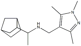 (1-{bicyclo[2.2.1]heptan-2-yl}ethyl)[(1,3,5-trimethyl-1H-pyrazol-4-yl)methyl]amine Struktur