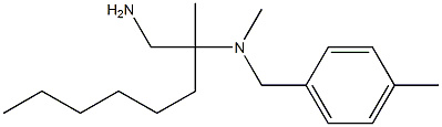 (1-amino-2-methyloctan-2-yl)(methyl)[(4-methylphenyl)methyl]amine Struktur