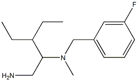 (1-amino-3-ethylpentan-2-yl)[(3-fluorophenyl)methyl]methylamine Struktur