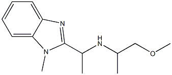 (1-methoxypropan-2-yl)[1-(1-methyl-1H-1,3-benzodiazol-2-yl)ethyl]amine Struktur