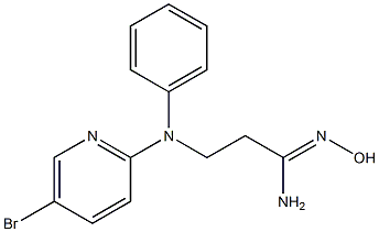 (1Z)-3-[(5-bromopyridin-2-yl)(phenyl)amino]-N'-hydroxypropanimidamide Struktur