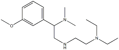 (2-{[2-(diethylamino)ethyl]amino}-1-(3-methoxyphenyl)ethyl)dimethylamine Struktur