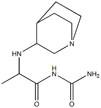 (2-{1-azabicyclo[2.2.2]octan-3-ylamino}propanoyl)urea Struktur