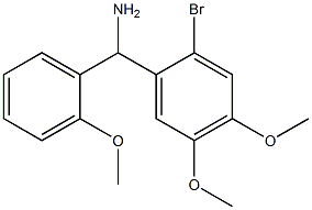 (2-bromo-4,5-dimethoxyphenyl)(2-methoxyphenyl)methanamine Struktur