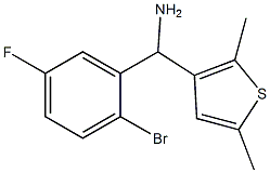 (2-bromo-5-fluorophenyl)(2,5-dimethylthiophen-3-yl)methanamine Struktur