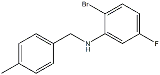 (2-bromo-5-fluorophenyl)(4-methylphenyl)methylamine Struktur