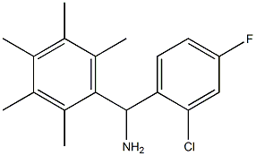 (2-chloro-4-fluorophenyl)(2,3,4,5,6-pentamethylphenyl)methanamine Struktur