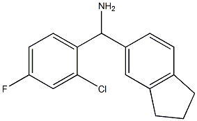 (2-chloro-4-fluorophenyl)(2,3-dihydro-1H-inden-5-yl)methanamine Struktur