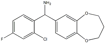 (2-chloro-4-fluorophenyl)(3,4-dihydro-2H-1,5-benzodioxepin-7-yl)methanamine Struktur