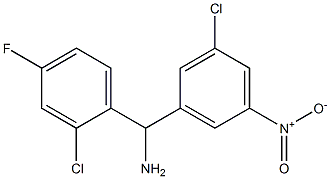 (2-chloro-4-fluorophenyl)(3-chloro-5-nitrophenyl)methanamine Struktur