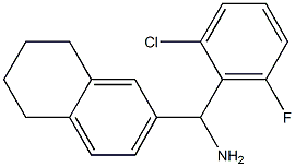 (2-chloro-6-fluorophenyl)(5,6,7,8-tetrahydronaphthalen-2-yl)methanamine Struktur