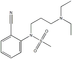 (2-cyanophenyl)-N-[3-(diethylamino)propyl]methanesulfonamide Struktur