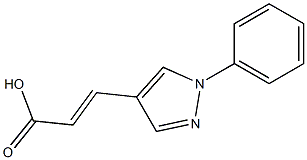 (2E)-3-(1-phenyl-1H-pyrazol-4-yl)prop-2-enoic acid Struktur