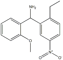 (2-ethyl-5-nitrophenyl)(2-methoxyphenyl)methanamine Struktur