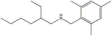 (2-ethylhexyl)[(2,4,6-trimethylphenyl)methyl]amine Struktur