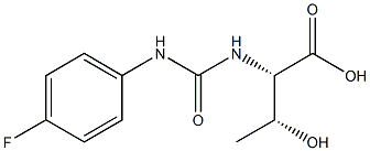 (2S,3R)-2-({[(4-fluorophenyl)amino]carbonyl}amino)-3-hydroxybutanoic acid Struktur