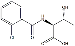 (2S,3R)-2-[(2-chlorobenzoyl)amino]-3-hydroxybutanoic acid Struktur