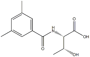 (2S,3R)-2-[(3,5-dimethylbenzoyl)amino]-3-hydroxybutanoic acid Struktur