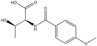 (2S,3R)-3-hydroxy-2-[(4-methoxybenzoyl)amino]butanoic acid Struktur