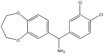 (3,4-dichlorophenyl)(3,4-dihydro-2H-1,5-benzodioxepin-7-yl)methanamine Struktur