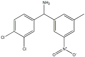 (3,4-dichlorophenyl)(3-methyl-5-nitrophenyl)methanamine Struktur