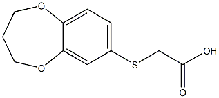 (3,4-dihydro-2H-1,5-benzodioxepin-7-ylthio)acetic acid Struktur