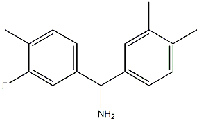 (3,4-dimethylphenyl)(3-fluoro-4-methylphenyl)methanamine Struktur