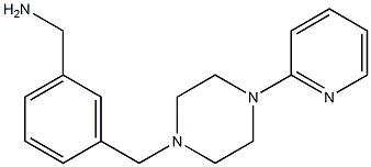 (3-{[4-(pyridin-2-yl)piperazin-1-yl]methyl}phenyl)methanamine Struktur