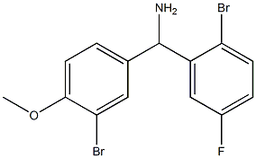 (3-bromo-4-methoxyphenyl)(2-bromo-5-fluorophenyl)methanamine Struktur