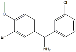 (3-bromo-4-methoxyphenyl)(3-chlorophenyl)methanamine Struktur