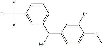 (3-bromo-4-methoxyphenyl)[3-(trifluoromethyl)phenyl]methanamine Struktur