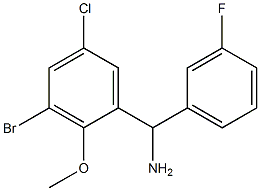 (3-bromo-5-chloro-2-methoxyphenyl)(3-fluorophenyl)methanamine Struktur