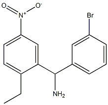 (3-bromophenyl)(2-ethyl-5-nitrophenyl)methanamine Struktur