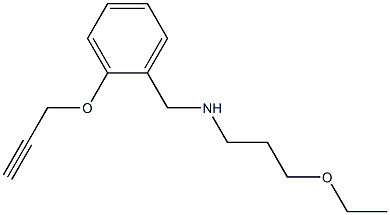 (3-ethoxypropyl)({[2-(prop-2-yn-1-yloxy)phenyl]methyl})amine Struktur