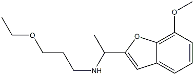 (3-ethoxypropyl)[1-(7-methoxy-1-benzofuran-2-yl)ethyl]amine Struktur