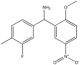 (3-fluoro-4-methylphenyl)(2-methoxy-5-nitrophenyl)methanamine Struktur