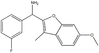 (3-fluorophenyl)(6-methoxy-3-methyl-1-benzofuran-2-yl)methanamine Struktur