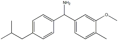 (3-methoxy-4-methylphenyl)[4-(2-methylpropyl)phenyl]methanamine Struktur