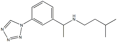 (3-methylbutyl)({1-[3-(1H-1,2,3,4-tetrazol-1-yl)phenyl]ethyl})amine Struktur