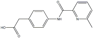 (4-{[(6-methylpyridin-2-yl)carbonyl]amino}phenyl)acetic acid Struktur