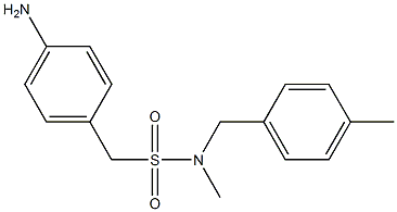 (4-aminophenyl)-N-methyl-N-[(4-methylphenyl)methyl]methanesulfonamide Struktur