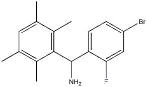 (4-bromo-2-fluorophenyl)(2,3,5,6-tetramethylphenyl)methanamine Struktur