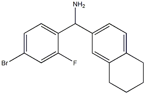 (4-bromo-2-fluorophenyl)(5,6,7,8-tetrahydronaphthalen-2-yl)methanamine Struktur