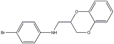 (4-bromophenyl)(2,3-dihydro-1,4-benzodioxin-2-yl)methylamine Struktur