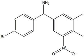 (4-bromophenyl)(3,4-dimethyl-5-nitrophenyl)methanamine Struktur